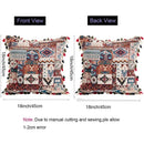Axyaa Rust Coral Floral Boho Pillow Covers with Tassels