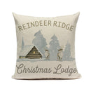 Axyaa Linen Christmas 45x45 Cushion Covers for Sofa Couch Bed Decor.