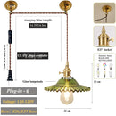 Axyaa Adjustable Glass Pendant Light with E27 Base for Living Room Bedroom Kitchen