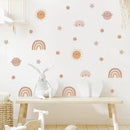 Axyaa Boho Rainbow Cloud Star Nursery Wall Decals Art Posters Kids Room Girls Bedroom