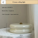 Axyaa Cream Wind Circular Ceiling Light for Minimalist Spaces