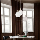Axyaa White Glass Pendant Lamp – Elegant LED Hanging Lighting