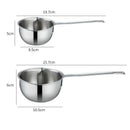 Axyaa Stainless Steel Oil Pot with Wooden/Steel Handle, Small Saucepan - Cooking Tools & Kitchen Accessories
