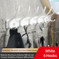Axyaa Black White Folding Robe Hooks Towel Hanger Wall Rack for Bathroom & Kitchen