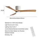 Axyaa Retro Solid Wood Ceiling Fan for Restaurants, Bedrooms & Home - Variable Frequency Electric