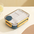 Axyaa 3-Compartment Bento Lunch Box with Fork and Spoon