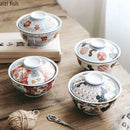 Axyaa Japanese Ceramic Lidded Soup Bowl for Restaurant Molecular Cuisine