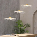 Axyaa Lotus Leaf LED Pendant Light: Modern Linear Hanging Light for Dining Room & Kitchen