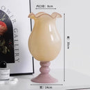 Axyaa Gufen Glazed Glass Vase: Light Luxury & Creative Living Room Decor