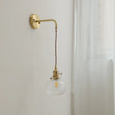 Axyaa Gray Glass LED Wall Lamp Sconce | Nordic Bedside Lamp for Home Decor