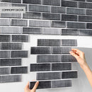 Axyaa Faux Brick Wall Panel Kitchen Bathroom Tile Sticker - Peel and Stick 3D Wall Cover