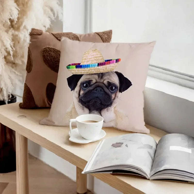 Cute French Bulldog Pillowcase for Home Decor by Axyaa