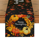 Axyaa Thanksgiving Plants Garland Pumpkin Bird Table Runner for Kitchen Dining Decor