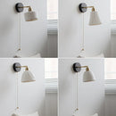Axyaa Ceramic LED Wall Lamp with Rotate Up Down Feature and Pull Chain Switch