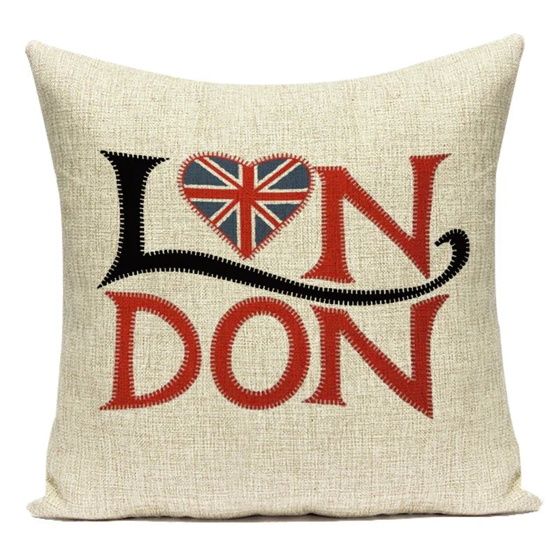 Axyaa British Flag Soldiers Pillow Cover - London England Theme