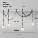 Axyaa Glass Bubble LED Pendant Light: Retro Wabi Sabi Style Necklace Lamp
