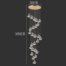 Axyaa Nordic Stair Chandelier Living Dining Room Pendant Ceiling Light