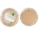 Axyaa Bohemian Woven Mirror: Homestay Style Wall Decor for Living Room, Bedroom & Hotel