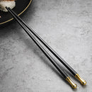 Axyaa Korean & Japanese Alloy Chopsticks Set - Reusable Sushi Sticks Kitchen Tool