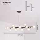 Axyaa Glass Ball LED Bubble Chandelier - Black Gold Pendant Lighting