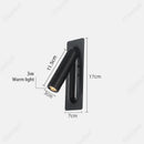 Axyaa LED Warm Light Strip Wall Lamp with Adjustable Spotlight Angle for Study Bedroom