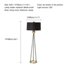 Axyaa Nordic Black Floor Lamp Modern Art LED Decorative Standing Light