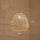Wicker Chandelier for Dining Room Bedroom Study - Axyaa Chinese-Style Rural Homestay Folk Art
