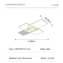 Axyaa Modern LED Ceiling Light for Living Room & Bedroom, Surface Mounted Fixture