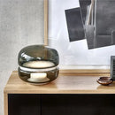 Axyaa Smoky Grey Amber Glass Floor Lamp Luxury Designer Bedroom Night Light
