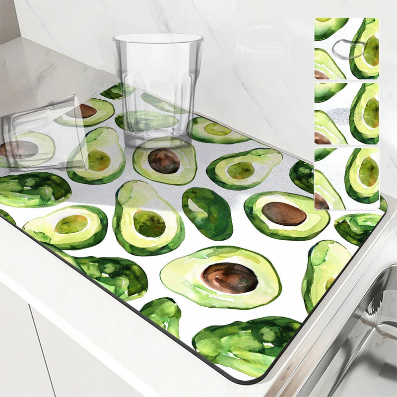 Axyaa Silicone Drying Mat - Non-Slip Heat Resistant Counter Pad