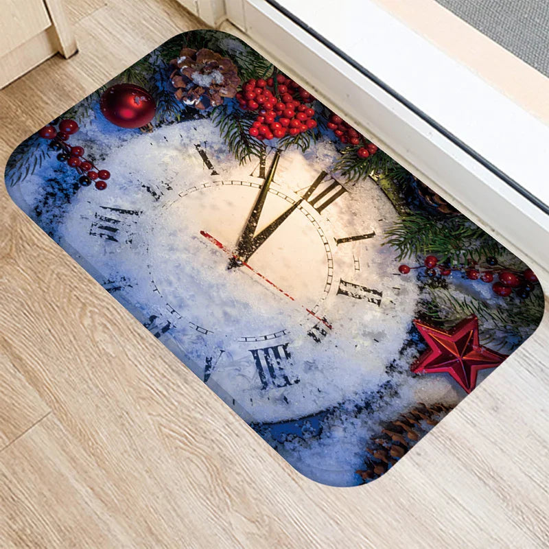 Axyaa Christmas Home Decoration Door Mat - Anti-Slip Floor Carpet