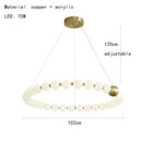 Axyaa Modern Glass Ball LED Ceiling Chandelier - Round Shaped Minimalist Pendant Light