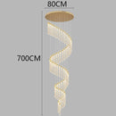 Axyaa Crystal Chandelier Stair Pendant Living Room Lighting Modern Home Decoration