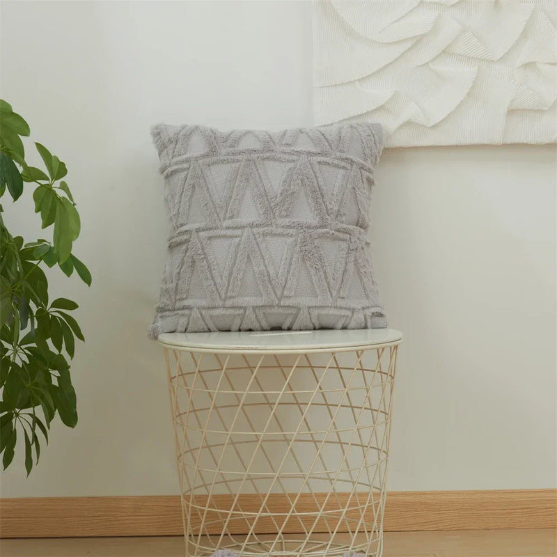 Plush Autumn Cushion Cover Set by Axyaa - 45x45cm and 30x50cm Sizes