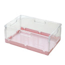 Axyaa Foldable Desk Pet Organizer with Transparent Large Capacity for Cosmetics and Stationery