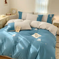 Axyaa Small Fresh 6D Printed Cotton Bedding Set - 4 Pieces