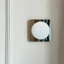 Axyaa Stainless Steel Square Wall Lamp for Bedroom & Studio