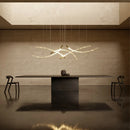 Axyaa Modern Crystal Chandelier for Loft Stairs Living Room Kitchen Island