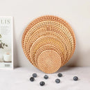 Axyaa Rattan Tea Cushion: Hand Woven Hot Insulation Coasters and Placemats