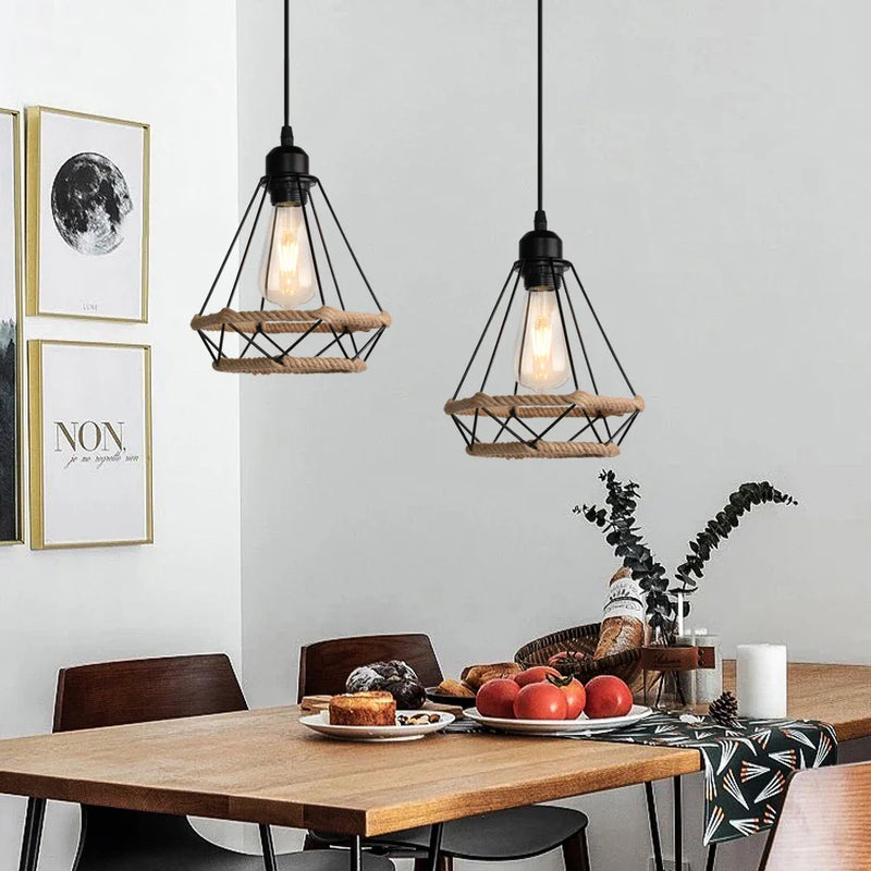 Axyaa Retro Industrial Pendant Light for Kitchen Bedroom Aisle Lighting