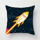 Cartoon Spacecraft Astronaut Rocket Pillowcase for Home Decor - Axyaa