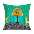 Axyaa Gold Elk Modern Pillowcase Cover for Customizable Bedside Decor