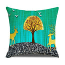 Axyaa Gold Elk Modern Pillowcase Cover for Customizable Bedside Decor