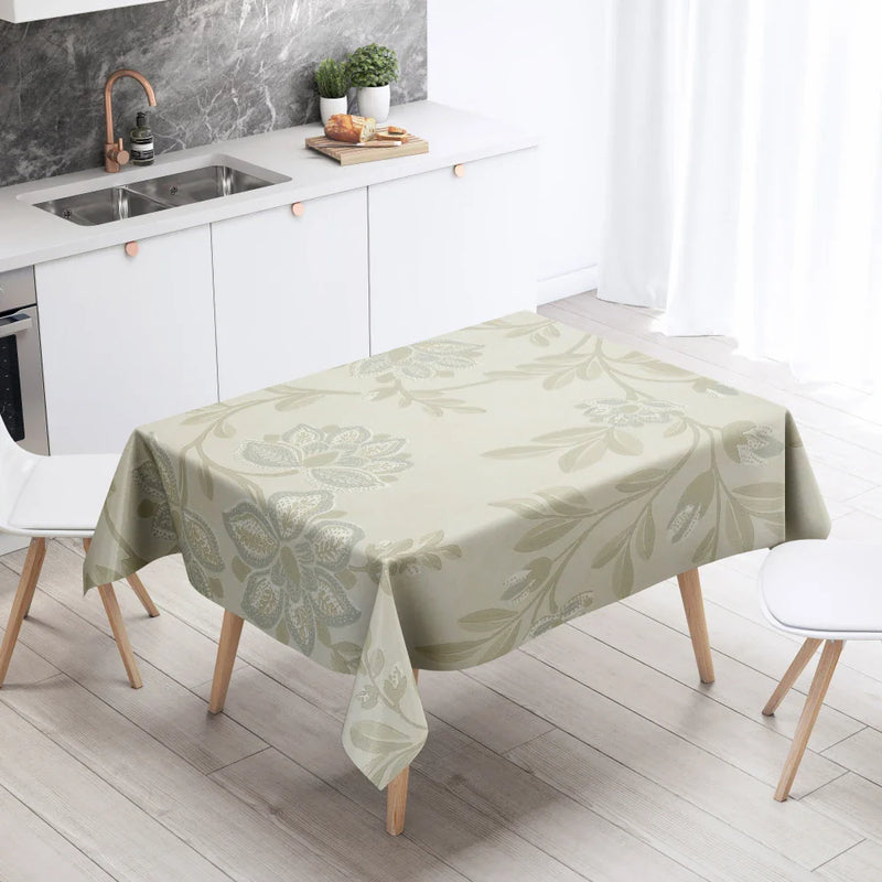 Axyaa Floral Tablecloth: Anti-Stain Waterproof Home Decoration for Kitchen, Fireplace, Countertop