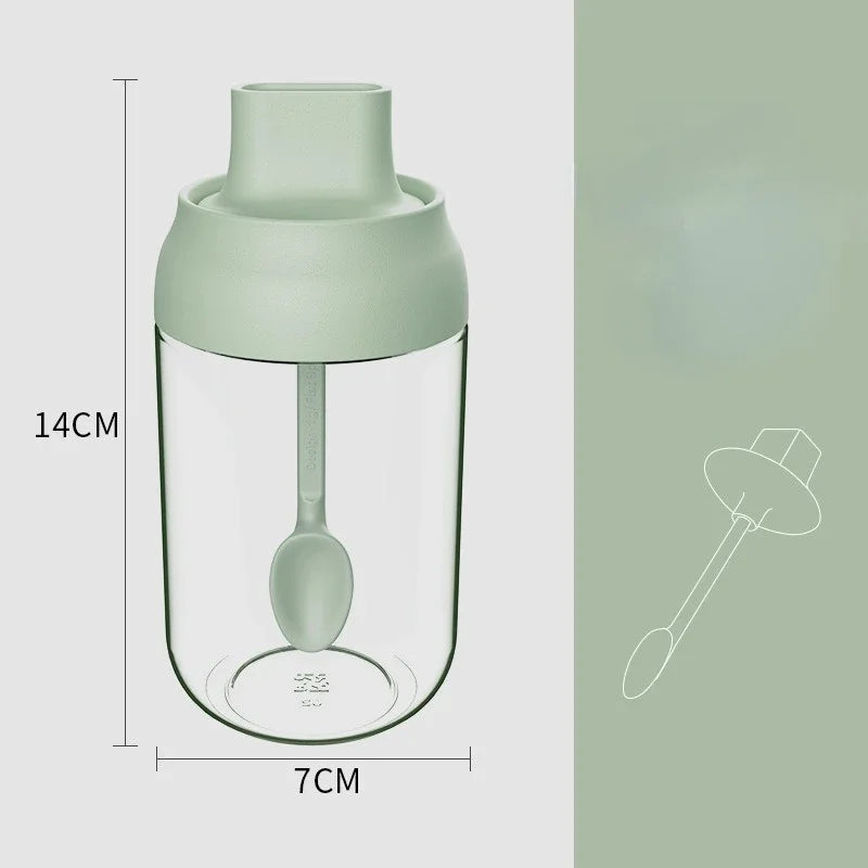 Axyaa 250ml Spice Jar with Moisture-proof Lid and Spoon
