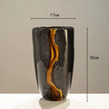 Axyaa Crack Glass Vase Flower Pot for Terrarium or Floral Arrangements