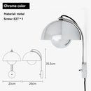 Axyaa Nordic Bud Wall Light Chrome Bedroom Lamp Home Decor Fixture