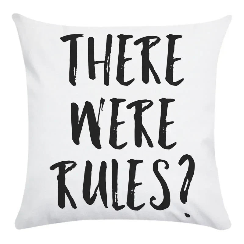 Axyaa Beauty Life Place Love Polyester Cushion Cover Decorative Pillow Case