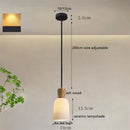 Axyaa Mini Ash Ceramic LED Pendant Light for Home Indoor Decor
