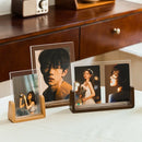 Axyaa Solid Wood Double-Sided Photo Frame with Acrylic Transparent Cover